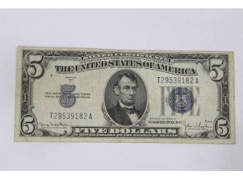 1934D $5 Cleveland Federal Reserve Note - XF+