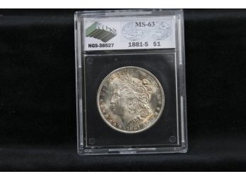 1881S Morgan Silver Dollar - NGS Graded - MS-63