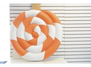 Large Orange Custom Manufactured Lollipop Candy Wall Mount Display