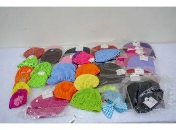 Large Assortement Of Knit Hats About 45 Pieces