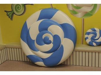 Large Blue Lollipop Wall  Decoration (Larger Item In Images.)