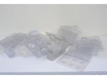 Big Group Of Clear Plastic Soap Molds.