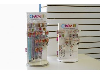 2 Charm-it Display Racks With Charm-it Charms.