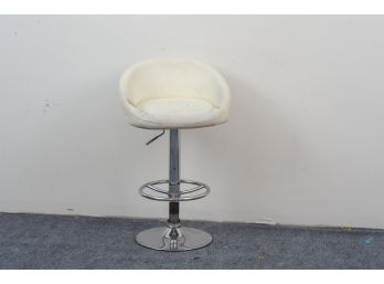 Single White Tall Stool