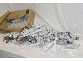 Big Lot Of Slat Wall Brackets, Shelf Supports, Merchandise Hooks