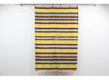 Multi Colored Predominately Yellow Vintage Dyed Blanket