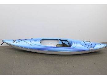 Blue & White Plastic Pelican Kayak