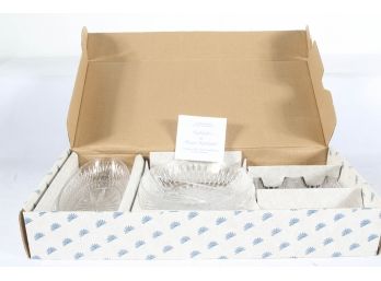 4 Piece Princess House 24% Lead Crystal Buffet Set In Original Box