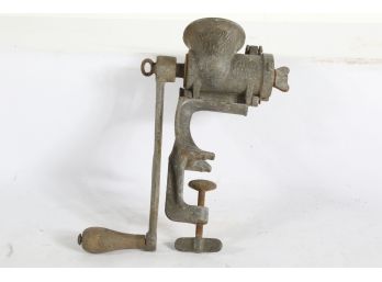 Antique Russwin Meat Grinder With Vise Table Grip