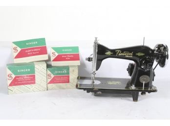 Fleetwood Deluxe Sewing Machine With Singer Accessories