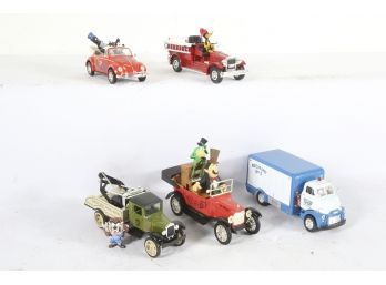 5 Piece Collectible Car Models And Banks With Looney Tunes Characters, Boys Town Car