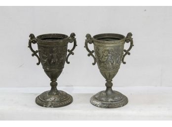 Pair Of Antique Goblets With Cherubs