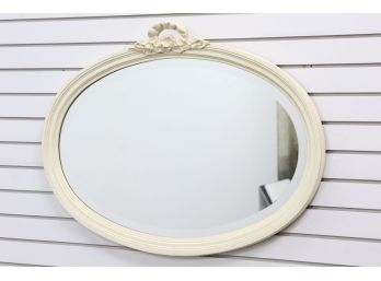 Off White Swedish Oval Wall Mirror -