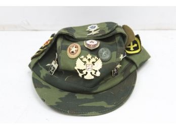 Polish Military Hat With 19 Pins