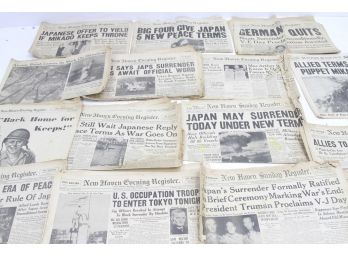 Lot Of Various 1940's WWII Era Newspapers