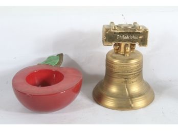 Liberty Bell Decanter And Life Savers Candy Bowl