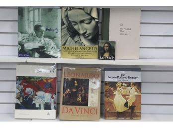 7 Books, Da Vincni, Gauguin, Michelangelo Hard Covers