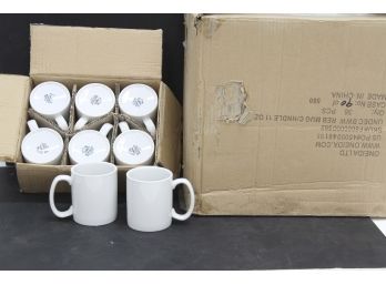 36 New Buffalo Bright White Coffee Cups In Box