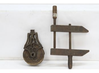 Ashland Block And Tackle And Wooden Clamp