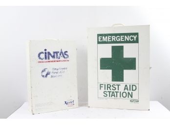 2 Large First Aid Metal Boxes