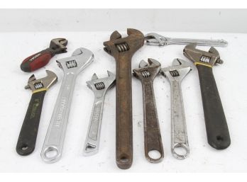 Large Group Of Adjustable Wrenches
