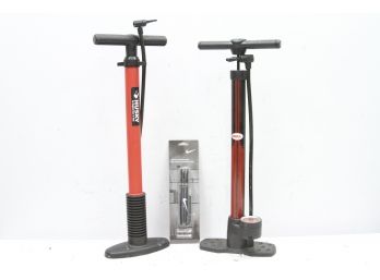2 Bicycle Tire Pumps And Ball Pump *Nike, Bell, Husky*