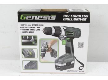 Genisis 18V Cordless Drill/Driver GCD18BK *NEW*