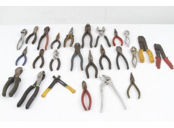 Mixed Group Of Pliers & Wire Cutters / Strippers Etc..