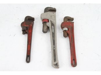 Set Of 3 Pipe Wrenches