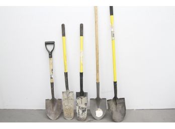 Group Of 5 Spade Shovels
