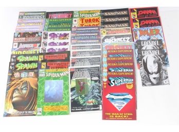 40 Plus Comics And Related Reading - Superman, Spawn, Spider Man, Others