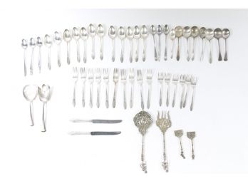 50 Silver Plate Dining And Serving Pieces