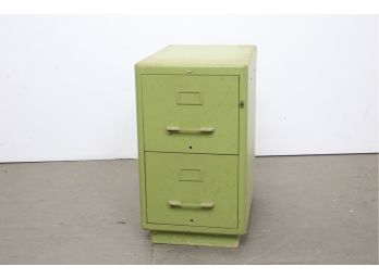 2- Drawer Mid Century  Cole Steel Painted File Cabinet