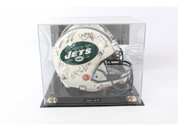 Team Signed 1998 NY Jets Riddell Helmet