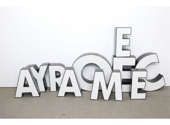 11 White Neon Letters For Wall Mounting
