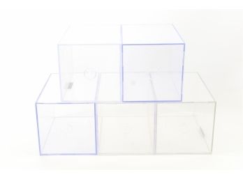 Four Football Display Cases