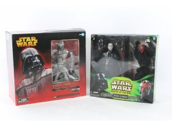Group Of Two Star Wars New In Package Darth Vader / Darth Maul Figures And Model.