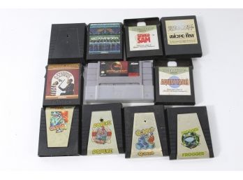 Eleven  Assorted Vintage Video Game Cartridges