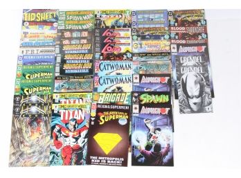 40 Plus Comics - Superman, Cat Women, Grendel And Others