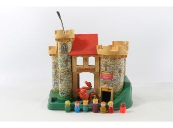 1970's Fisher Price Play Family Castle W/play Pieces