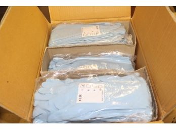 Ansell  Blue FL100 Cotton Flock Lined 17 Mil Latex And Rubber Chemical Resistant Gloves 00-155