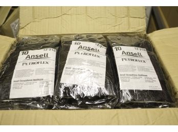 Ansell Petroflex 12-210 Black PVC Chemical Resistant Gloves 10-in Length Rough Finish (72 Pairs)