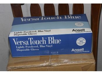 Ansell VersaTouch  Blue Powdered Vinyl Gloves 34-775 Size XL (2900 Gloves)