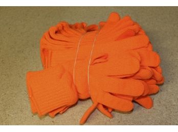Orange String Knit Gloves G-124-O  (120 Pairs)