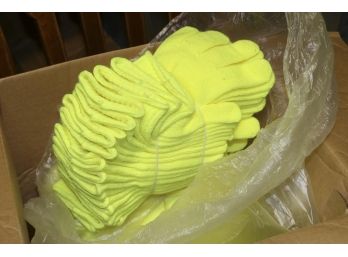 Hi Vizibility Yellow Acrylic Knit Gloves (48 Pairs)