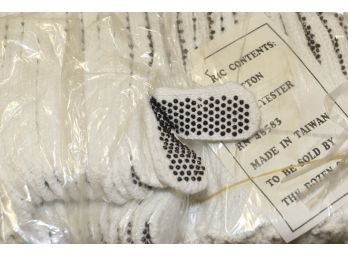 MCR Safety 9650 7 Gauge, Regular Weight White Cotton/Polyester, Black PVC Dots On 1 Side (20 Dozen Pairs)