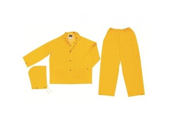 MCR Safety River City 2903 Classic Series 3 Piece Rain Suit - Yellow (Qty 95 Rain Suits)