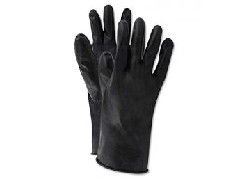 North By Honeywell B131R Smooth Finish Butyl Glove, Rough, Black (8 Dozen Pairs)