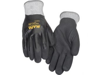 MAPA® Krynit Grip & Proof 600 Nitrile Fully Coated HDPE Gloves, Cut Level A2 (2 Dozen Pairs  Size 10)