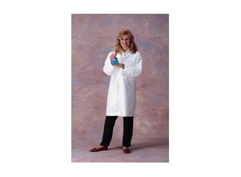 Lakeland Industries 01140 Tyvek Lab Coat Snap Front No Pockets  (qty 30) Size Medium